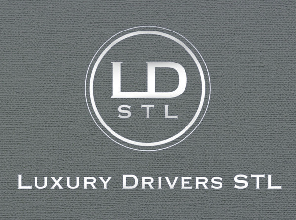 Luxury Drivers STL logo in white color on grey background